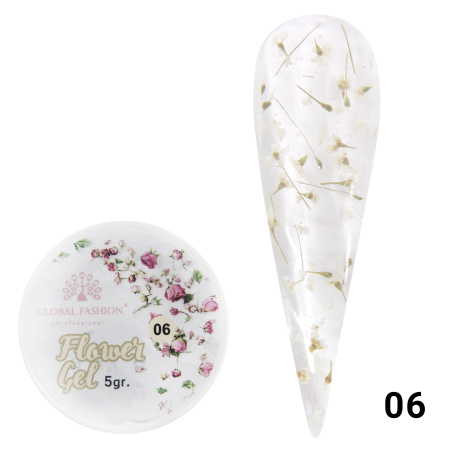 Gel with dried flowers 5 gr, Flower Gel 06