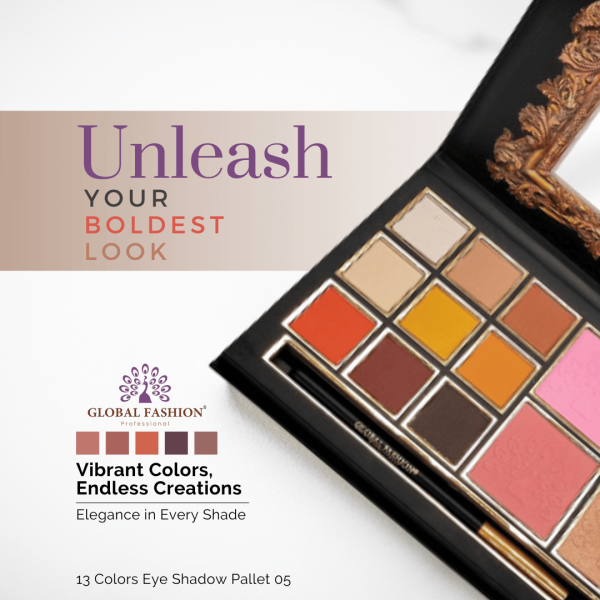 Global Fashion eyeshadow palette preview matte shimmer finish باليت ظلال عيون
