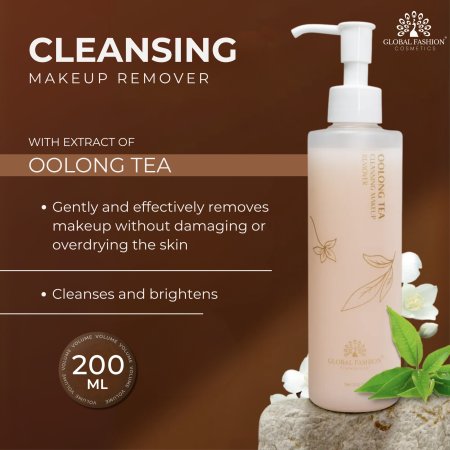 Oolong Tea Makeup Remover 200ml – Gentle Cleanser Makeup Remover Close Up - Tea Extract Gentle Waterproof Cleanser | مزيل مكياج صورة مقربة