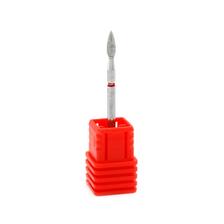 Diamond Cuticle Bit, Flame, Red Notch 257-025R