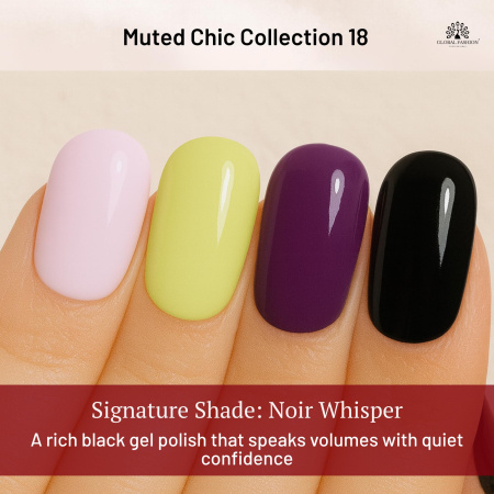 Black Elite Gel Nail Polish Set 6x8ml – UV/LED | Muted Chic Gel Nail Polish Close View High Shine | طلاء اظافر جل
Black Elite Gel Nail Polish Set 6x8ml – UV/LED | Muted Chic Nail Gel Set Detailed View Long Lasting | مناكير جل