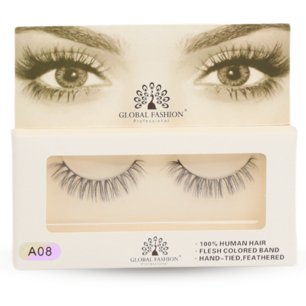 2 pcs wispy mink false eyelashes cat eye fox eye رموش صناعية طبيعية