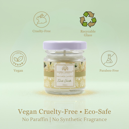 Global Fashion Massage Candle – 30 ml Aromatherapy Spa Candle in 21 Scents
