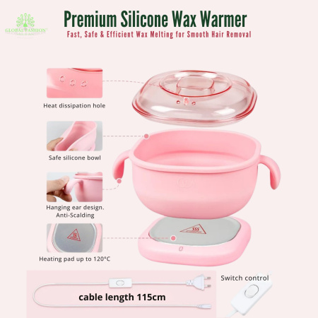 Electric Wax Warmer for Hair Removal Fast Heating | Green Wax Heater Close Up - Hair Removal Machine Detail UAE GCC | جهاز شمع صورة مقربة