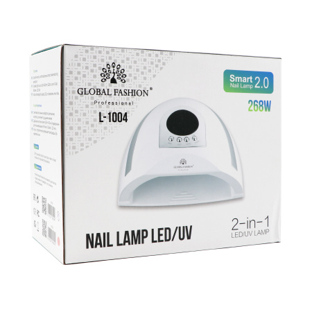 Global Fashion UV LED Nail Lamp L-1004 – 268W Professional Gel Nail Dryer for Manicure & Pedicure
