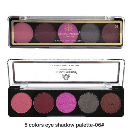 Global Fashion eyeshadow palette close up high pigment texture ظلال عيون لقطة مقربة
