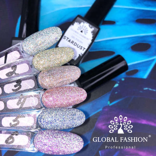 Stardust Glitter Gel Polish – 8 ml Shade 01 – Holographic Shine
