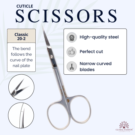 Global Fashion Manicure Scissors | Detailed Professional Nail Scissors Straight & Curved
مقص مانيكير جلوبال فاشن | مقص أظافر احترافي مستقيم ومنحني بالتفصيل
