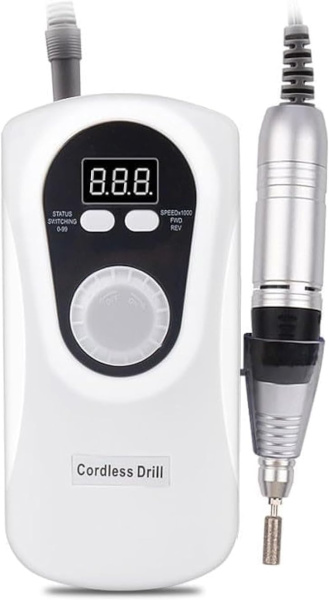 CJ-DM001 Nail Drill Kit 30000 RPM Electric | White Cordless Nail Drill 30000 RPM LCD Electric Nail File UAE GCC | جهاز أظافر