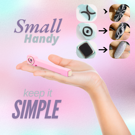 Global Fashion Nail Magnet Pink – Multifunctional Magnetic Tool for Cat Eye Designs
