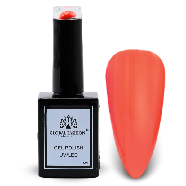 Orange Soda Gel Nail Polish 15ml UV LED | 27-Orange Soda 1p Nude Gel Nail Polish Bottle 15ml - UV LED Soak Off Nail Color UAE GCC | طلاء أظافر جل نيود