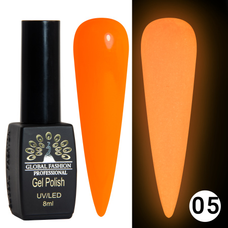 Luminous Global Fashion Gel Polish 8ml, glowing in the dark, 05
