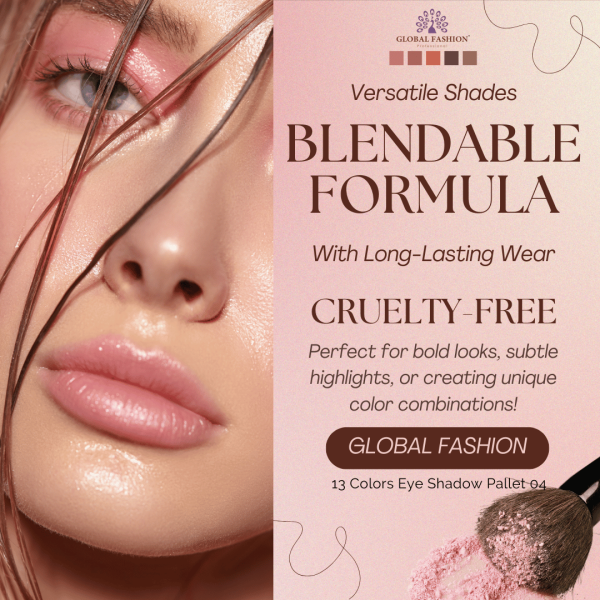 Global Fashion eyeshadow palette preview matte shimmer finish باليت ظلال عيون
