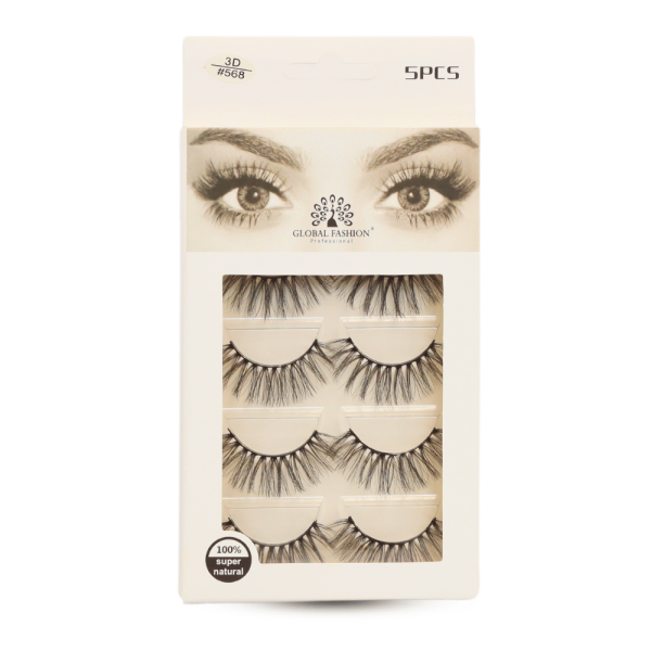 3D wispy false eyelashes reusable natural look fluffy lashes رموش صناعية طبيعية