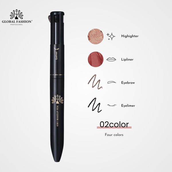 4 in 1 makeup pen eyebrow eyeliner lip liner highlighter قلم مكياج متعدد الاستخدام