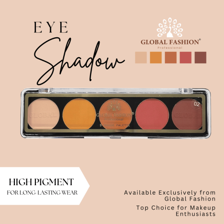 Global Fashion eyeshadow palette close up high pigment texture ظلال عيون لقطة مقربة
