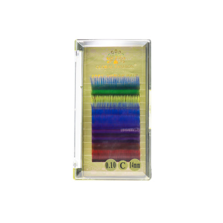 Eyelashes colored for extension Global Fashion 14 mm C 0.10