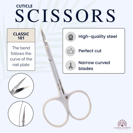 Global Fashion Manicure Scissors | Detailed Professional Nail Scissors Straight & Curved
مقص مانيكير جلوبال فاشن | مقص أظافر احترافي مستقيم ومنحني بالتفصيل
