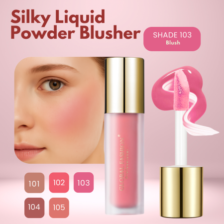 Global Fashion blusher close up silky texture natural glow بلاشر لقطة مقربة