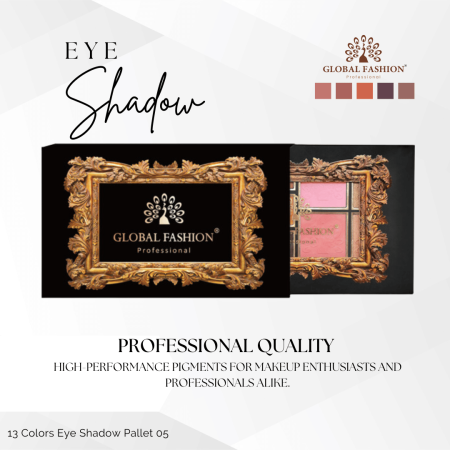 Global Fashion eyeshadow palette close up high pigment texture ظلال عيون لقطة مقربة
