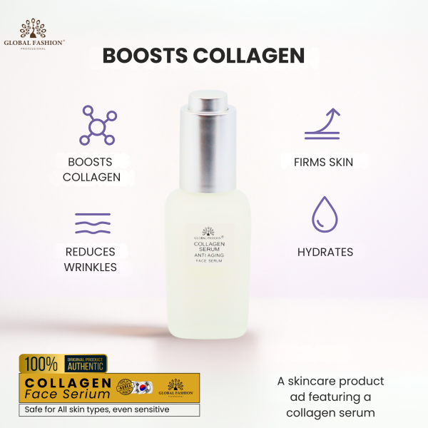 Advanced Collagen Face Serum – Firming & Hydrating Face Serum Bottle 50ml - Anti Aging Hydrating Skincare Serum UAE GCC | سيروم للوجه