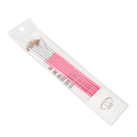 Global Fashion B-9 Gel Brushes, 6 pcs, Pink