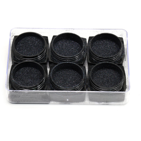 Set of mica in a container 6 pcs, black