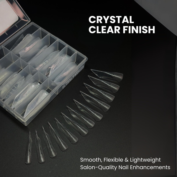 Nail Extension Tips 120pcs – Clear Dual Forms | Stiletto Nail Extension Tips Gel Forms Kit | اطراف اظافر
Nail Extension Tips 120pcs – Clear Dual Forms | Stiletto Dual Nail Forms Reusable Extensions | اظافر صناعية
