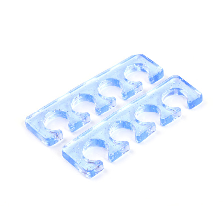 Silicone finger separators (spacers), blue, 1 pair