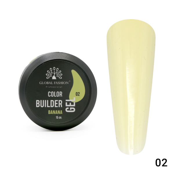 Color Builder Gel - Nail Modeling Gel 15g  | 02- Banana
