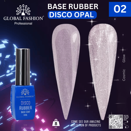 Global Fashion Disco Opal Reflective Rubber Base 8ml | Detailed Shiny Nail Gel Base
جلوبال فاشن ديسكو أوبال ريفلكتيف روبر بيس 8 مل | بيس جل بوليش لامع بالتفصيل
