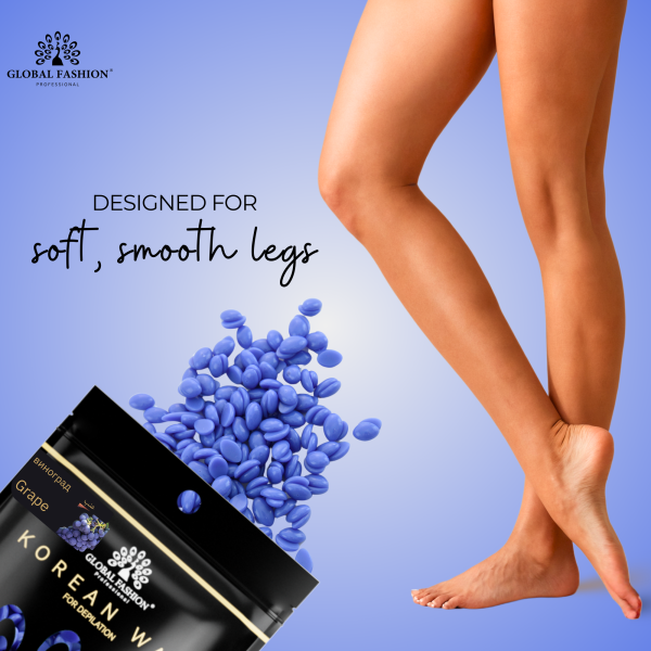 Global Fashion Korean Hard Wax GRAPE 1000g professional hair removal wax