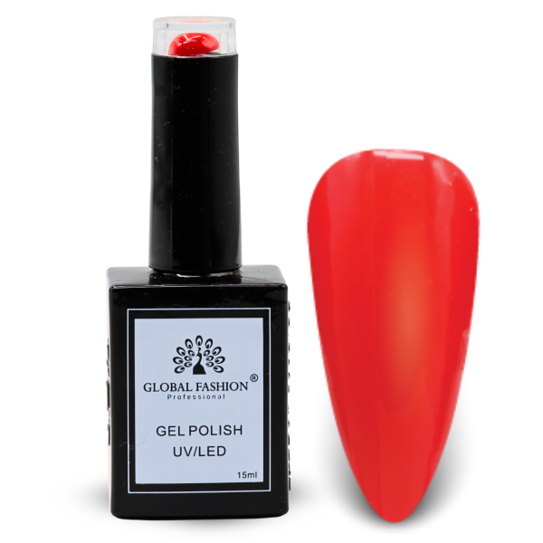 Red Rendezvous Nail Polish 15ml UV LED | 2-Red Pigment 1p Red Gel Nail Polish Bottle 15ml - UV LED Soak Off Nail Color UAE GCC | طلاء أظافر جل أحمر