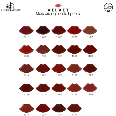 Velvet Moisturizing Matte Lipstick – Smudge-Proof (Shade 116, 3.5g) professional lipstick high pigmentation moisturizing matte finish احمر شفاه احترافي تغطية عالية مرطب