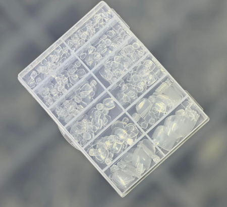 Gel tips for extension 240 pcs, for pedicure