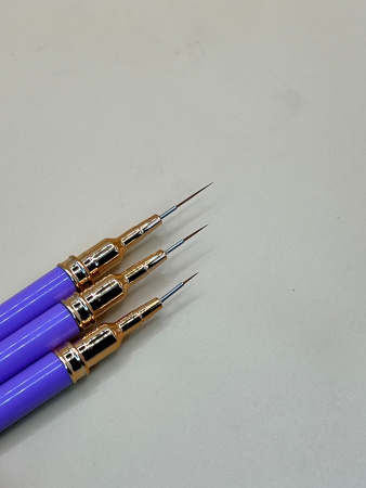 Set of design brushes #4, #8, #12 mm, Global Fashion, purple