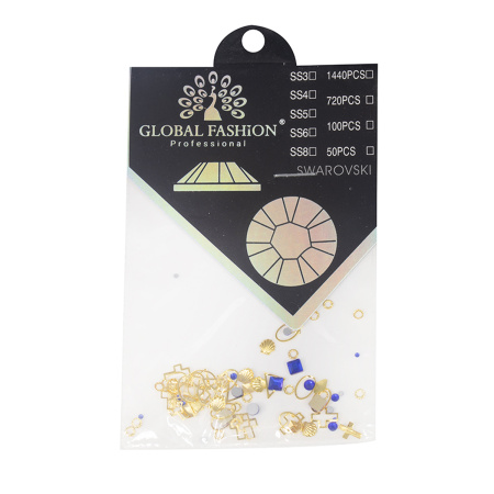 Nail decor, Global Fashion, shells 12