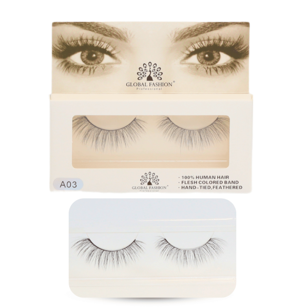 2 pcs wispy mink false eyelashes cat eye fox eye رموش صناعية طبيعية