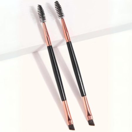 Rose Gold Foundation, Concealer, Powder, Blush and Eyeshadow Brush Close Up - High Density Synthetic Vegan Bristles | فرش مكياج احترافية شعيرات ناعمة