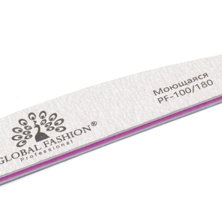 Global Fashion Nail File 100/180 – Professional Emery Board for Acrylic & Gel
