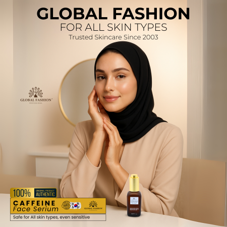 Caffeine Face Serum 50ml – Brightening & Hydrating Serum Close Up - Hydrating Anti Aging Facial Treatment | سيروم للوجه صورة مقربة