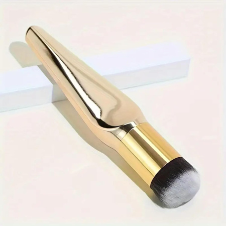 Rose Gold Foundation, Concealer, Powder, Blush and Eyeshadow Brush Close Up - High Density Synthetic Vegan Bristles | فرش مكياج احترافية شعيرات ناعمة