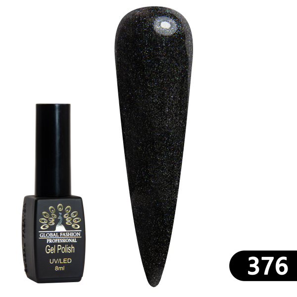 Gel polish BLACK ELITE 376, Global Fashion 8 ml