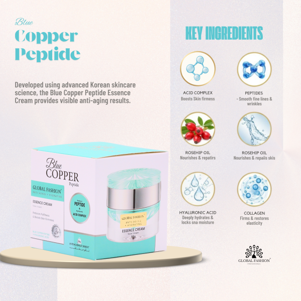 Blue Copper Peptide Face Cream 30g Face Cream Jar 30g - Hydrating Anti Aging Skincare Moisturizer UAE GCC | كريم وجه مرطب