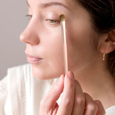 Rose Gold Foundation, Concealer, Powder, Blush and Eyeshadow Brush Close Up - High Density Synthetic Vegan Bristles | فرش مكياج احترافية شعيرات ناعمة