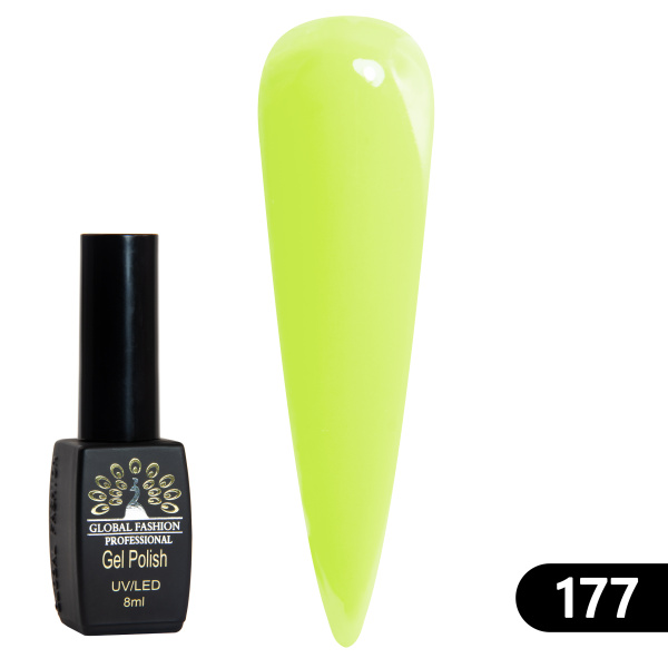 Gel polish BLACK ELITE 177, Global Fashion 8 ml