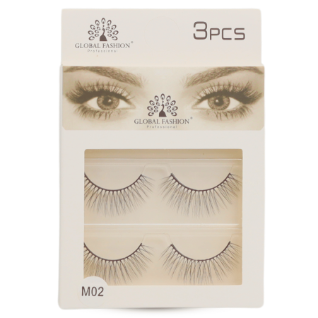 False eyelashes close up fluffy natural reusable strips رموش صناعية لقطة مقربة