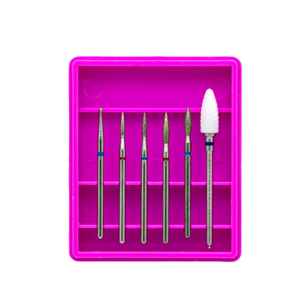 Set of attachments for hardware manicure 28, 6 pcs 9-4