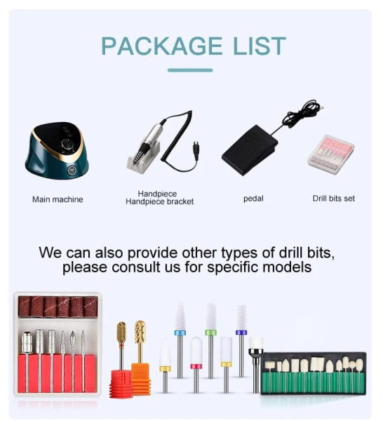 Global Fashion M12 35K RPM Electric Nail Drill – 68W Professional E-File Green
