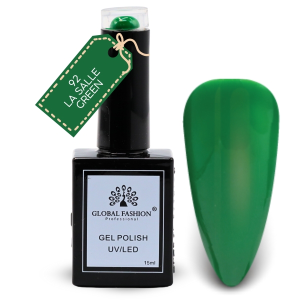 Citrus Splash Nail Polish 15ml UV LED | 92-La Salle Green 1p Green Gel Nail Polish Bottle 15ml - UV LED Soak Off Nail Color UAE GCC | طلاء أظافر جل أخضر